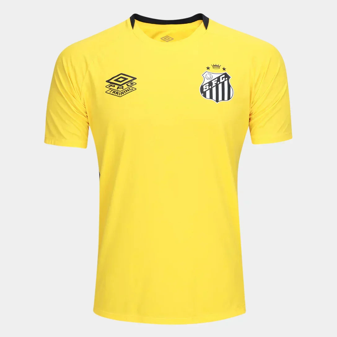 Camisa Santos 25/26 Treino Umbro Masculina - Amarelo+Preto