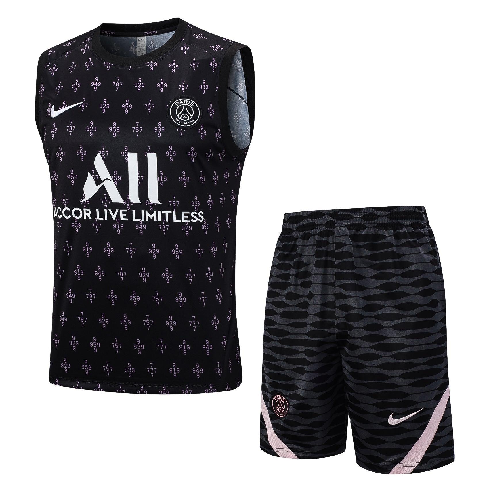 Conjunto de Treino do Paris Saint Germain - Preto e Rosa