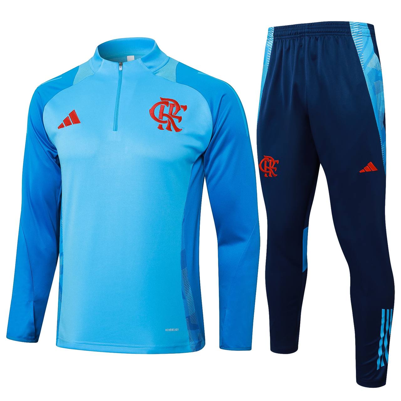 Conjunto Inverno do Flamengo Adidas - Azul Claro
