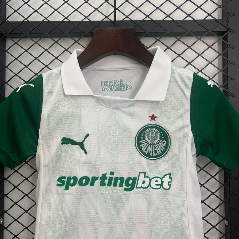 Kit Infantil Palmeiras 25/26 Away - Branco