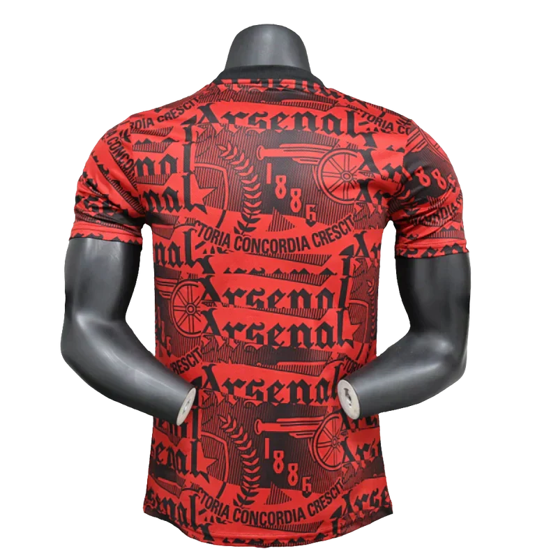 Camisa Arsenal 25/26 Treino - Vermelho Escuro - Versão Jogador